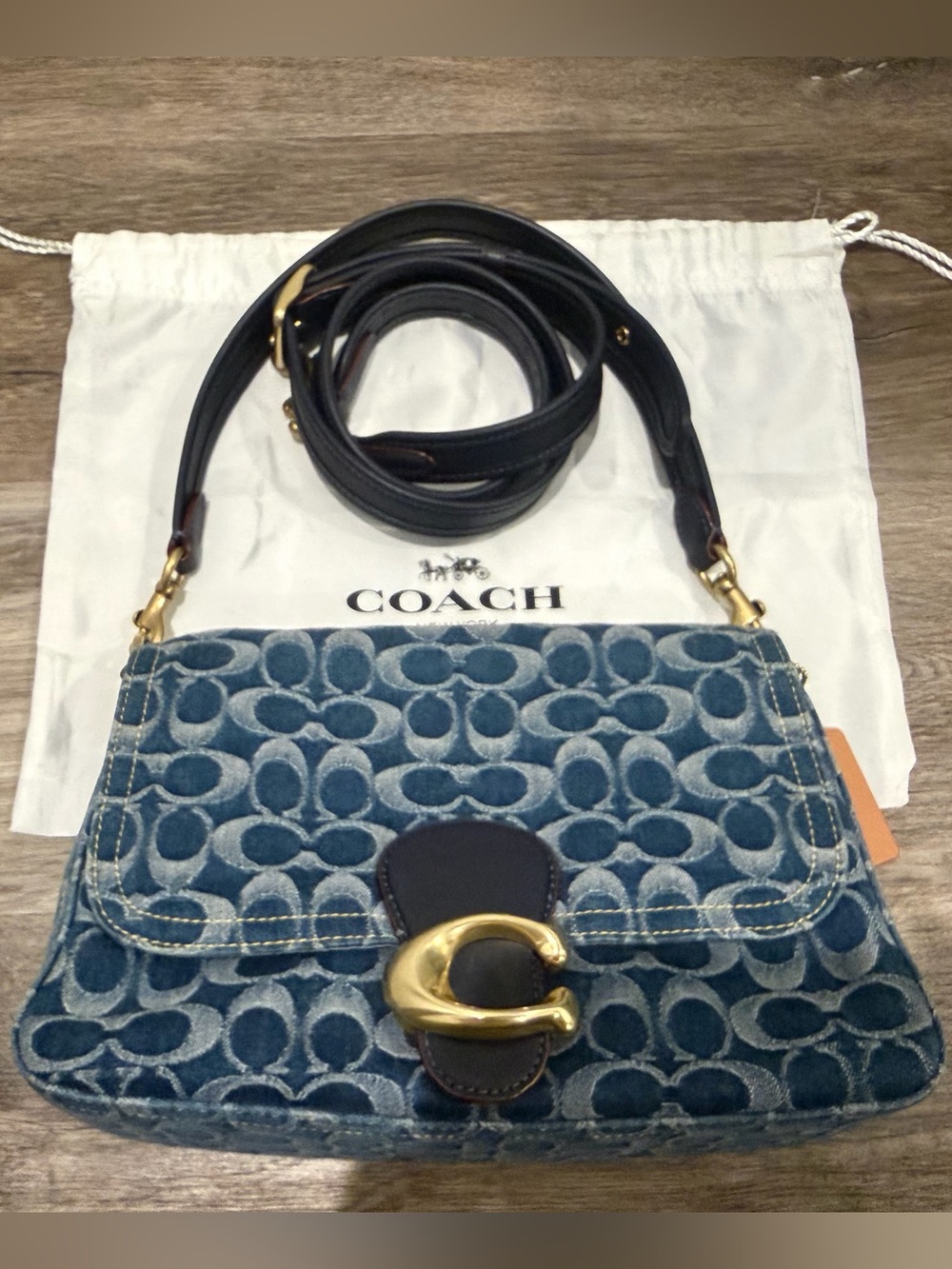 Coach Signature Denim tabby